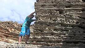 German Amateur Teen Experiences First Time Anal Outdoors