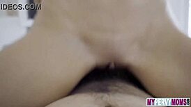 Mckenzie Lee gets her stepson off deep in her mouth and rides him cowgirl style