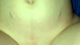 wet pussy gets creampie filling