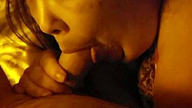 Blowjob From Girlfriend With Deepthroat And Friend Watching