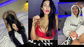 Stepmom covered in cum on tits by stepson