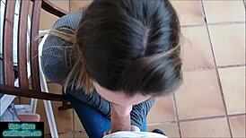 Wow! She Gives Me a Public Handjob While Walking in the Park