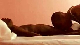 A stunning ebony MILF gets a sensual blowjob by Dzaddylongstrokes