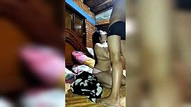 Colombian Couple Shares Whore In Doggystyle And Riding