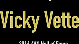 Horny Vicky Vette fingers her pussy at the pool