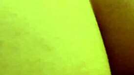 Latina bent over in hotel for doggystyle sex ending in creampie.