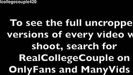 Naughty College Girl Handcuffs and Sucks Boyfriend's Cock Blindfolded