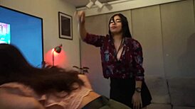 nataly and linda dance naked for oral sex