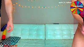 this lil college girl playin' with her big dildos on cam