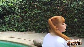 Brunette Dava Fucks Chad Alva on White Couch