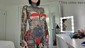 Melody Radford Tries On Red And Blue Micro Bikini