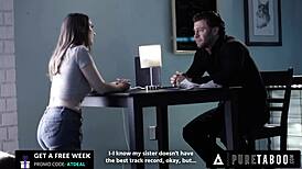 Desperate Teen Faces Rough Deepthroat and Hair Pulling for Job