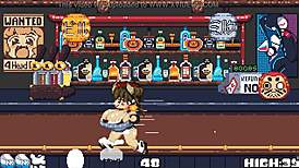 That cute hentai game has a milk bouncer with giant boobs expanding