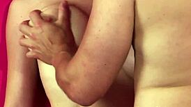 Foxy stunner gets jizz shot on her face gulping all the cum!