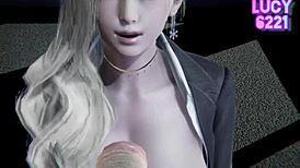 Young secretary struggles to refuse at work with big cock on desk