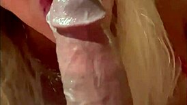 shemale slut swallows my cum