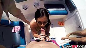 Sexy Petite Teens Fuck Hard in Lesbian Group POV