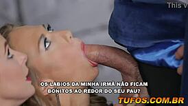 Two Hot Maidens Tease with a Sultry Blowjob in Parody