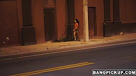 Petite innocent teen Holly Hendrix gets roughly slammed outdoors with blowjob and fucking