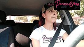 Guided in Car with Tits Exposed