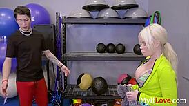 nikki delano receives a complimentary milf massage at the gym