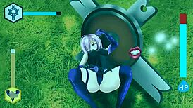 Female Knight Undresses During Fight in Hentai Game