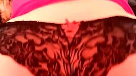 Krystal bent over in lace panties for intimate encounter