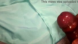 Watch me masturbate and cum in my best friend's favorite blue panties!