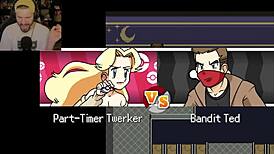 I-I can't believe I'm playing as a blonde girl in this Pok�mon ecchi game, masturbating with cum and creampie everywhere!