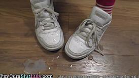 cum on my sneakers collection cumshot cumpilation 1