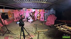 Gabriela Ramos fucks monster cock behind scenes with Bettohfitness