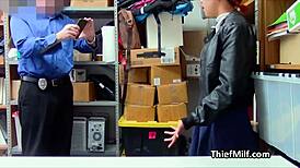 i watch the officer fuck my milf asian pussy at work