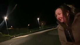 cracky the street girl finally gets to suck that big black cock in pov.