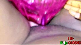 hey, that ebony babe finally feels his interracial touch when he licks her big tits and ass