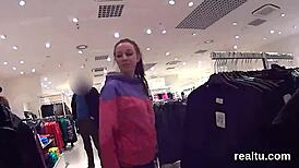 Wow, Czech nympho seduced at shopping centre! How did she get pounded in POV?