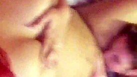 in this interracial romance, the sexy ebony submissive enjoys amateur clit play and cunilingus