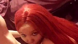 in this interracial romance, the sexy ebony submissive enjoys amateur clit play and cunilingus