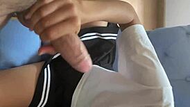 Fucking My Best Friend In Schoolgirl Outfit, Cumming In Her Ass!