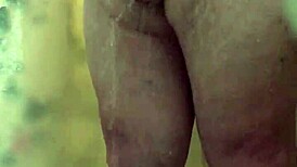 Fat Redheaded Guy Scrubs Gay Cock in Shower