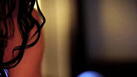 Vampire Angel Dark seduces and scissors busty Jessica Ryan with kinky toys