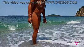 Wow, check nippleringlover, hot mom with extreme stretched nipple piercings at nude beach! 😍