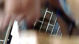 white girl eagerly sucking on that big black cock