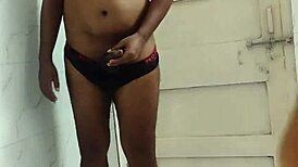 Bhabhi in new nightie makes Devar's cock hard, then he bends her over for wall fuck