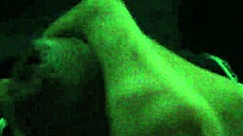 guy gives himself a quick handjob while listening to music