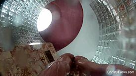 Christy Mack's backstage lesbian shower fun