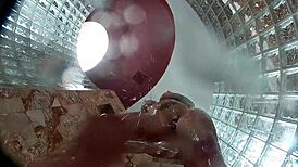 Christy Mack's backstage lesbian shower fun