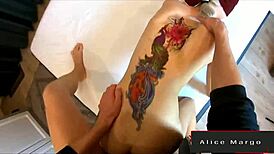 Young teen rides cock in pov with two cameras capturing