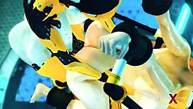 Horny Futa Android Cuffed And Fucked, Feeling Intense Pleasure