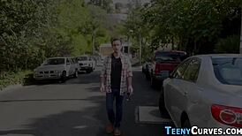 big butt teen 18+ gets facial after blowjob 😈