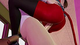 Meruccubus Gets Sucked Off After Studying! 3D Hentai Uncensored